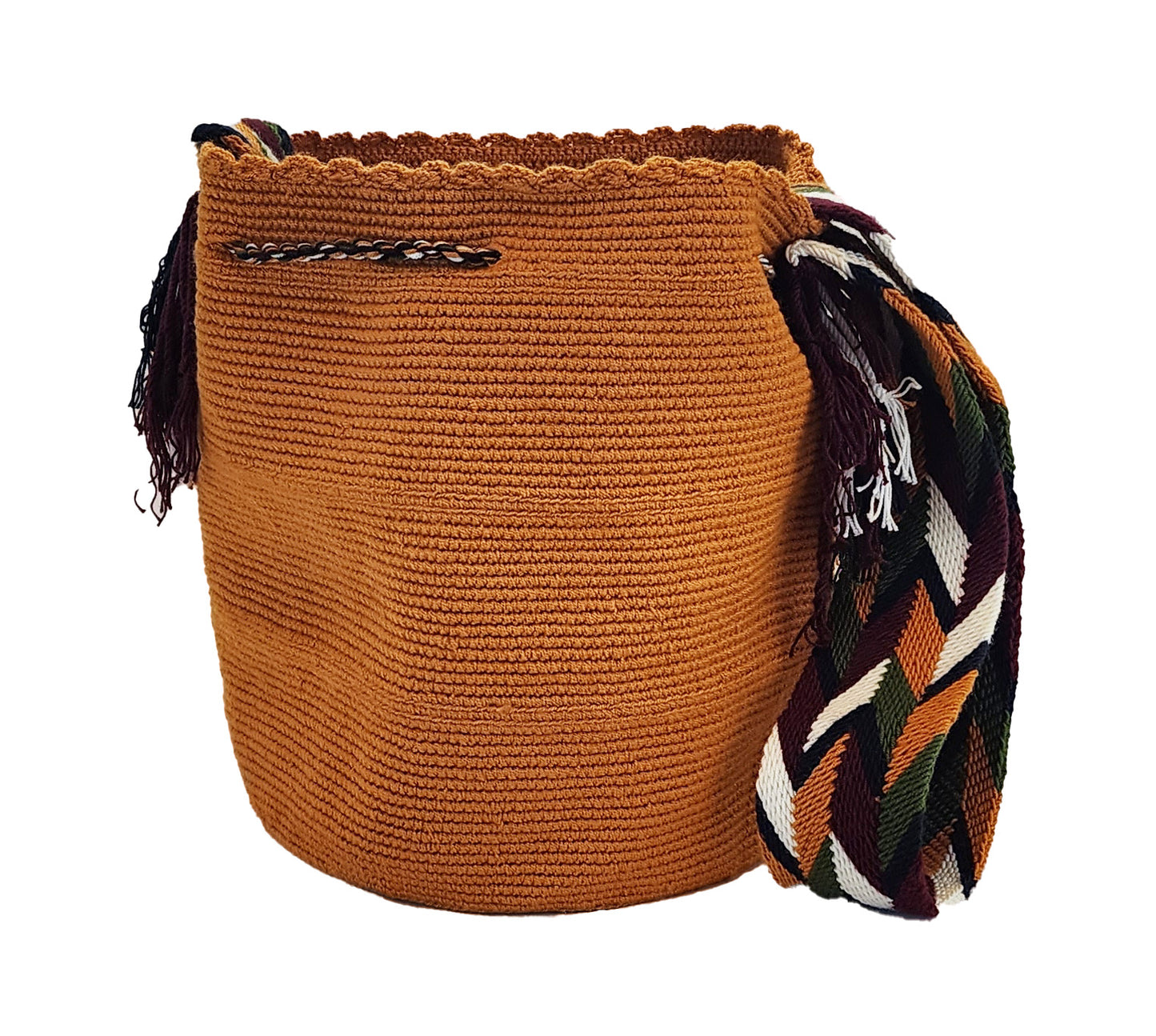 halle unicolor large handmade wayuu mochila bag back