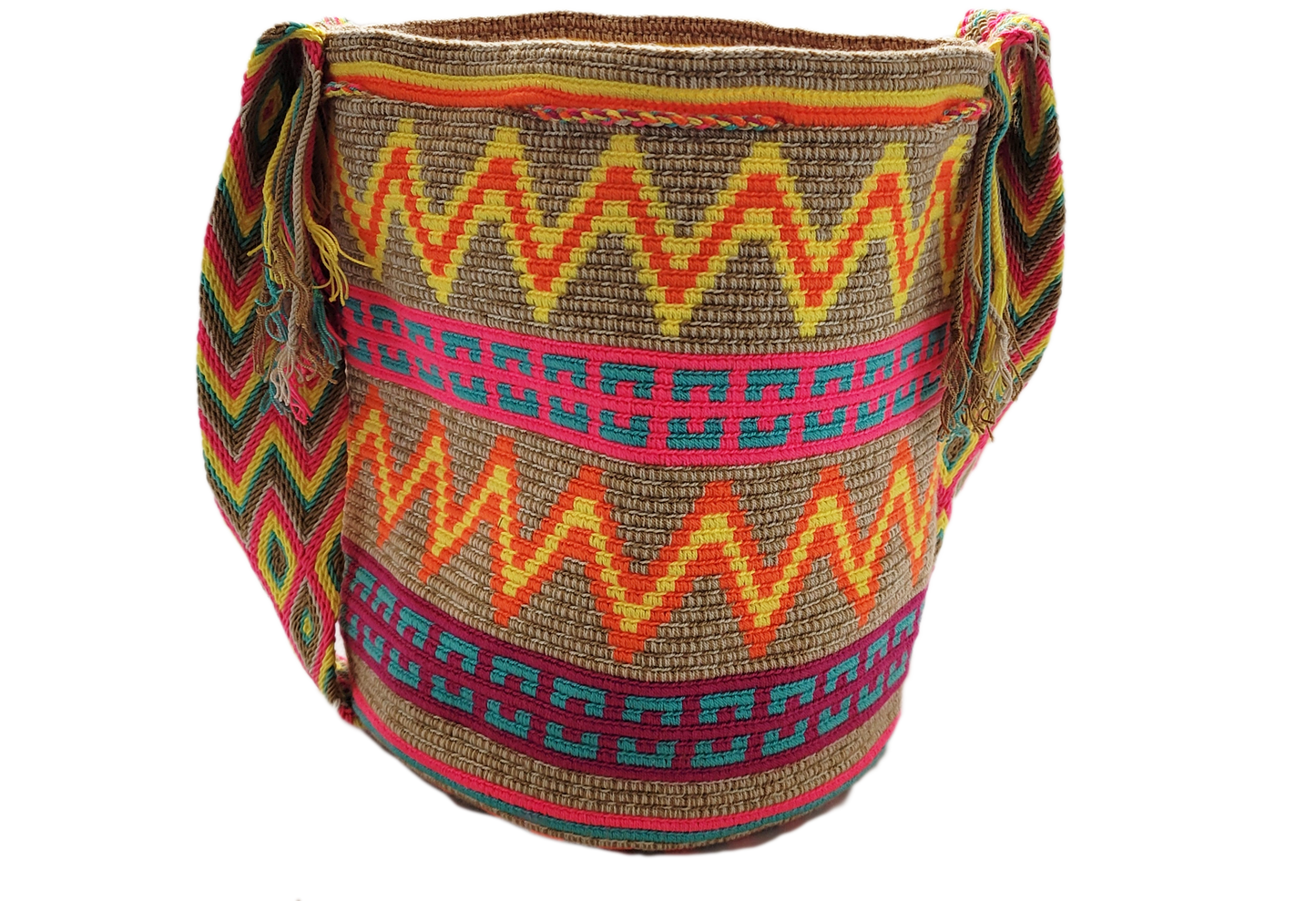 Anna Large Handmade Crochet Wayuu Mochila Bag - Wuitusu