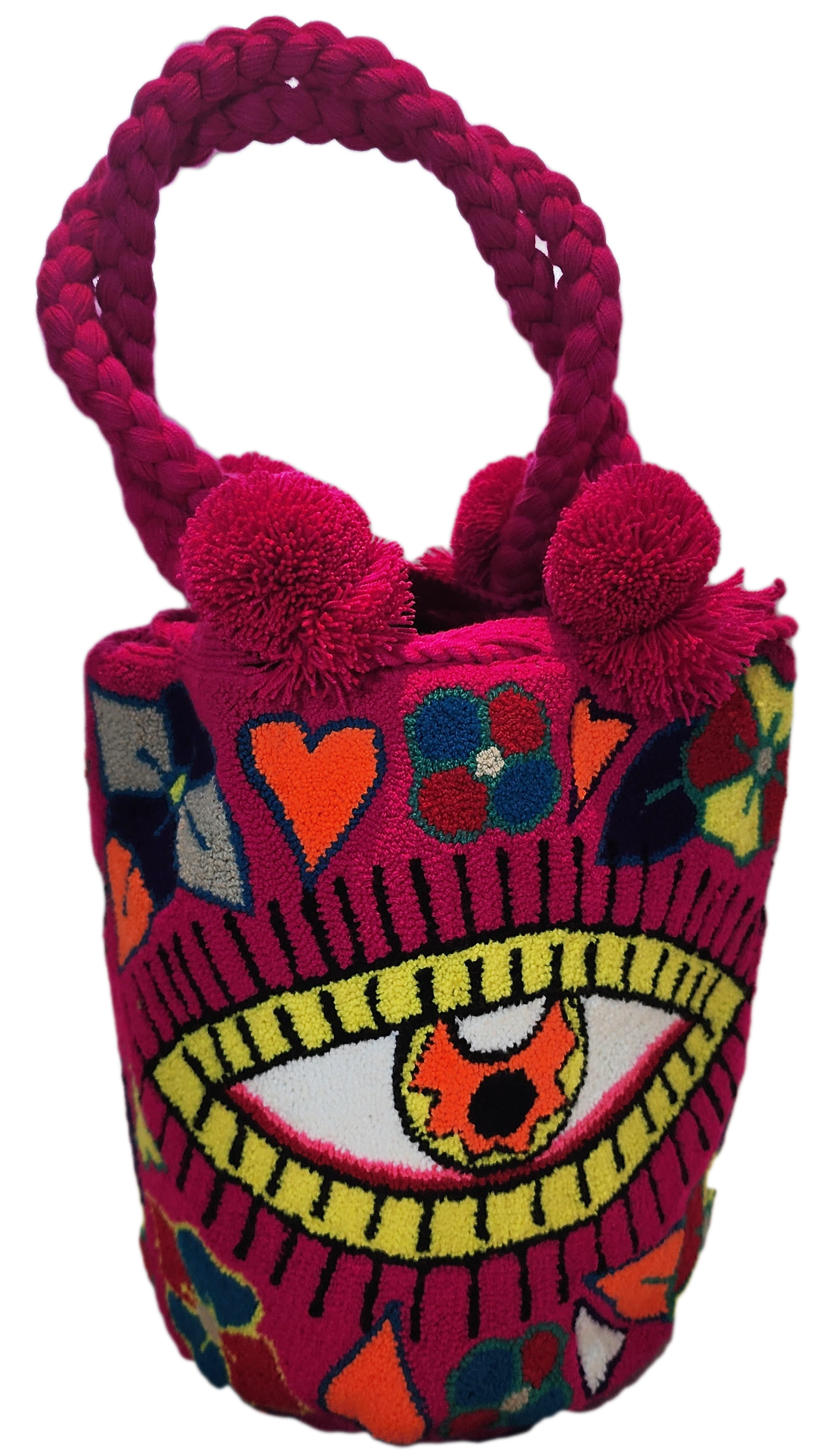 Sydney Large Short Handle Design PomPom Mochila - a perfect gift for her