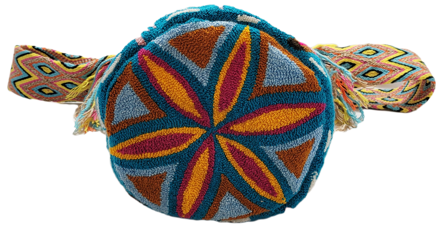 Sophie Large Handmade Punch-needle Wayuu Mochila Bag - Wuitusu