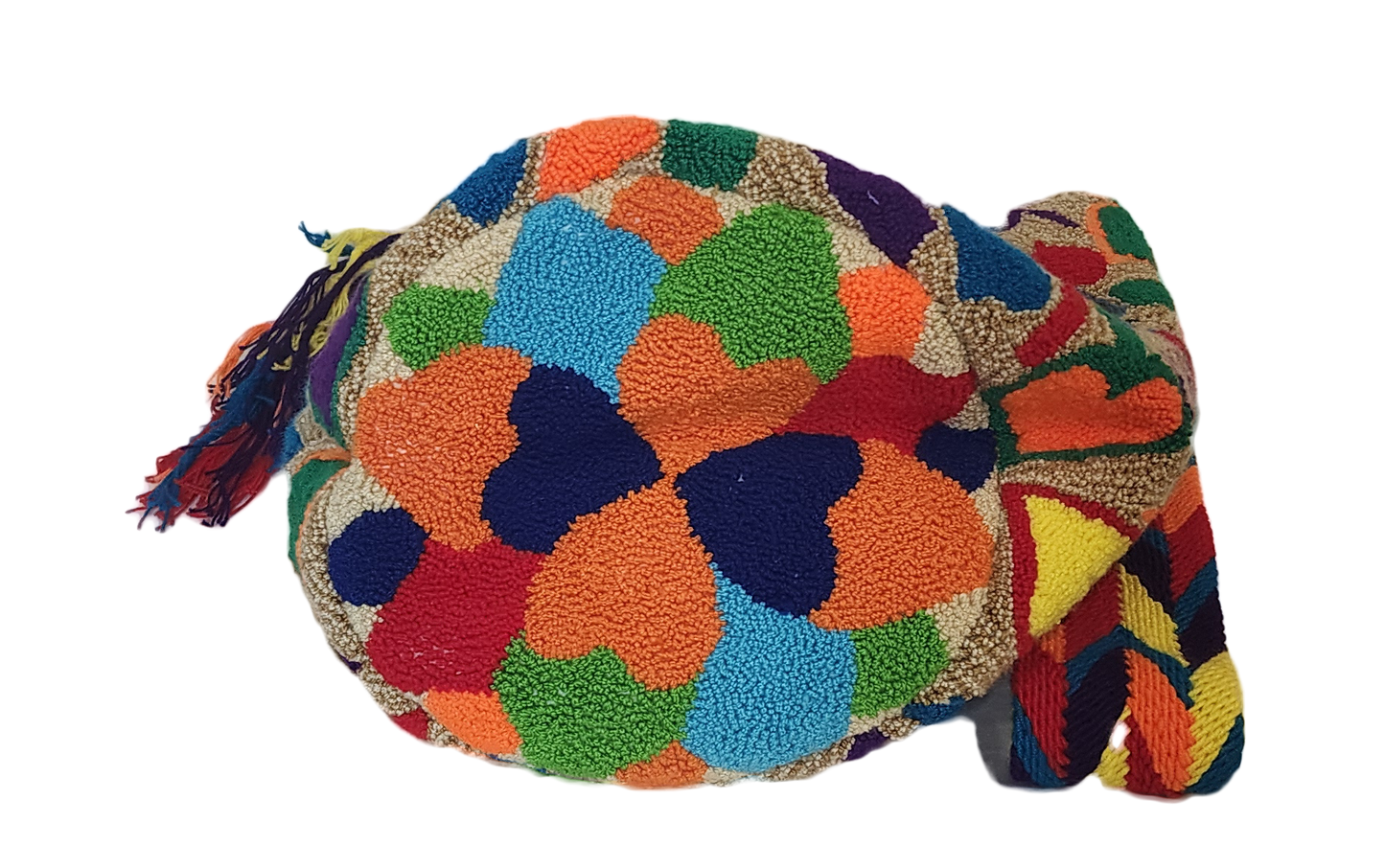 Reina Large Handmade Punch Needle Wayuu Mochila Bag - Wuitusu