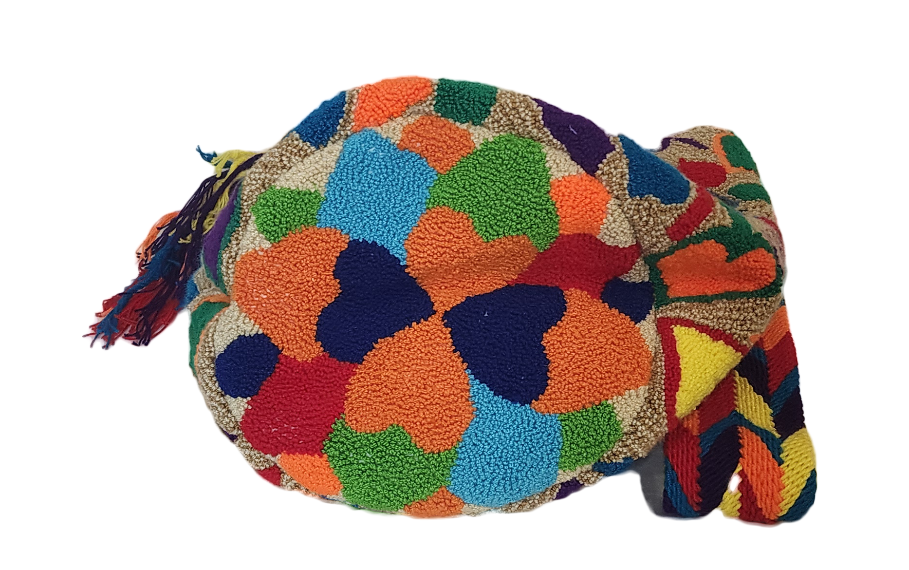 Reina Large Handmade Punch Needle Wayuu Mochila Bag - Wuitusu