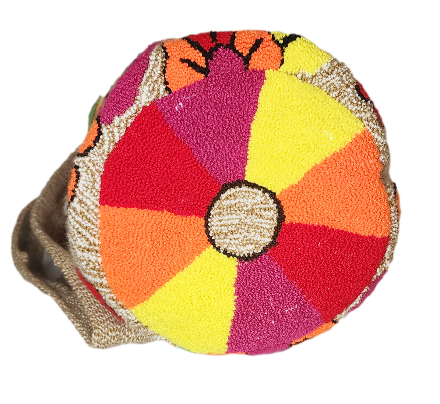 Julia Large Handmade Punch Needle Wayuu Mochila Bag - Wuitusu