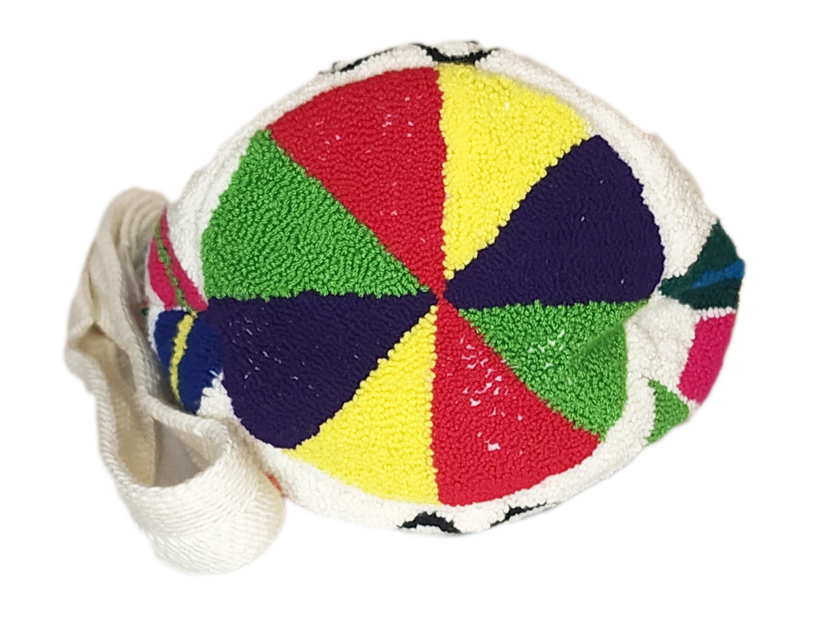 Magnolia medium Handmade Punch-needle Wayuu Mochila Bag - Wuitusu