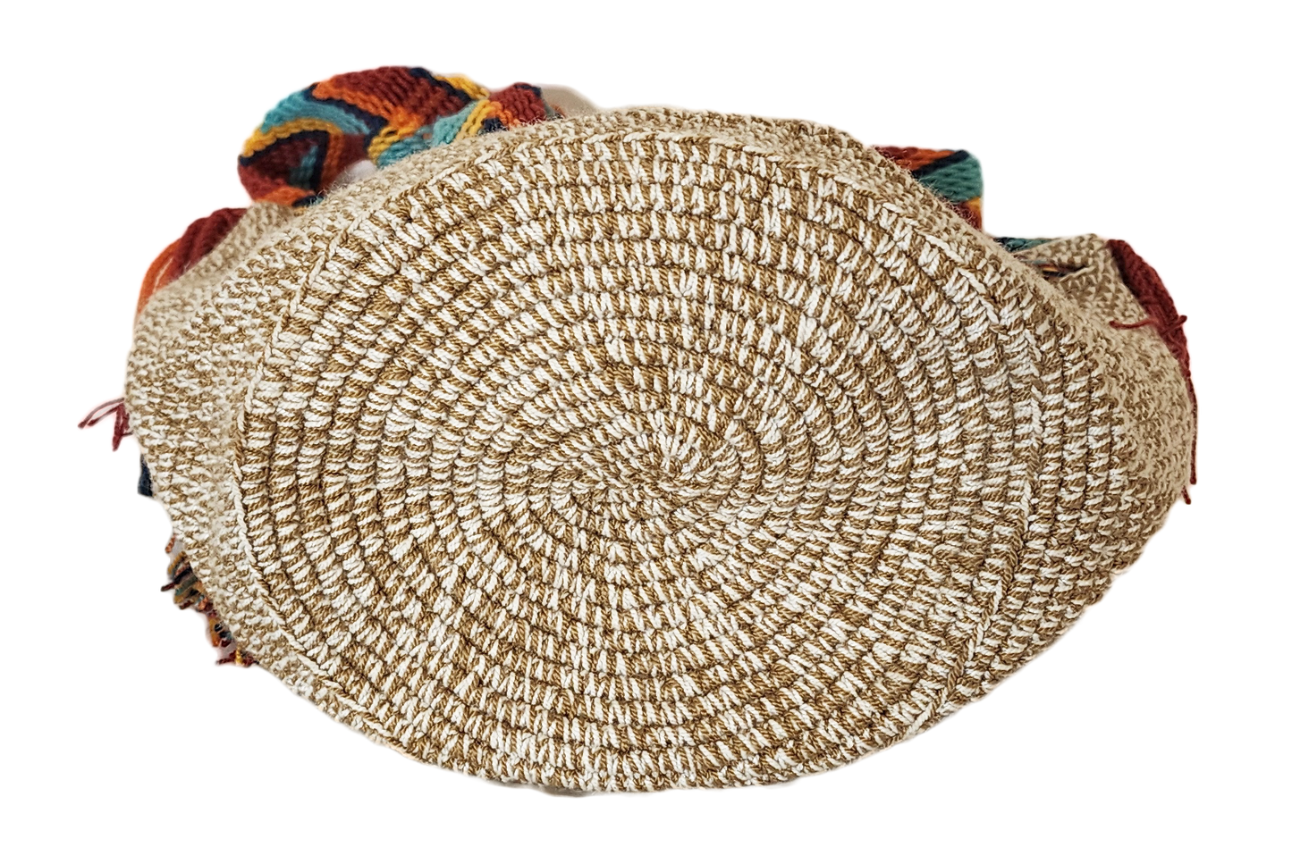 Ava Medium Handmade Crochet Wayuu Bag with Lid - Wuitusu