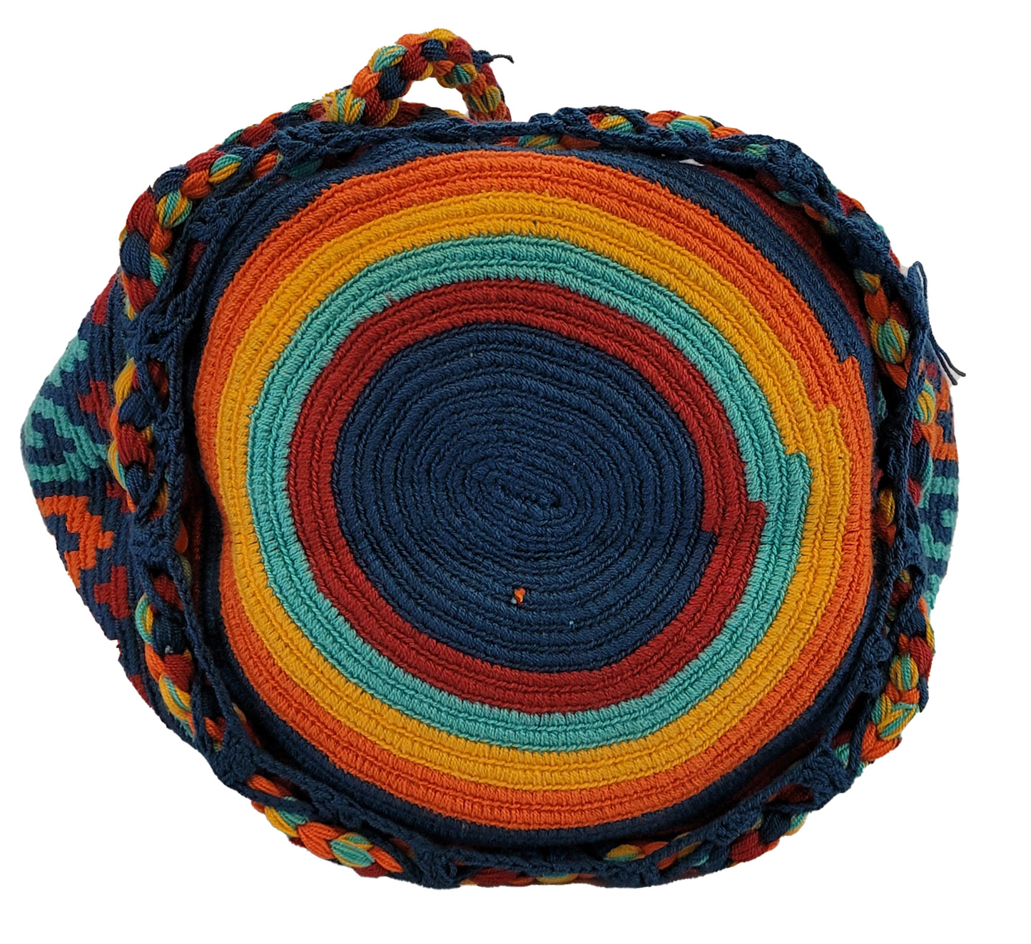 Jamie Traditional Wayuu Crochet Backpack - Wuitusu-bottom view