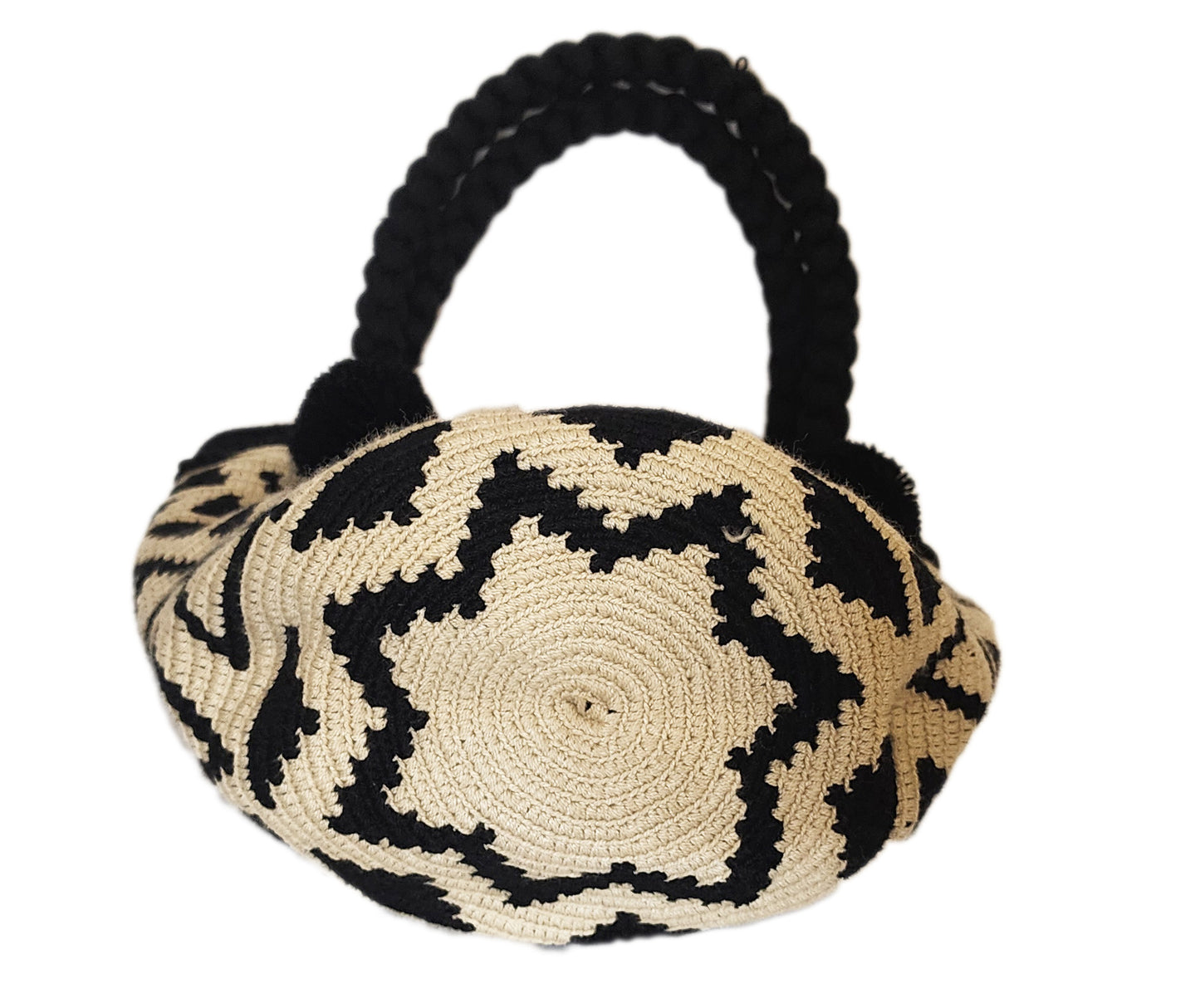 Lucy Medium Short Handle Design PomPom Mochila - Wuitusu