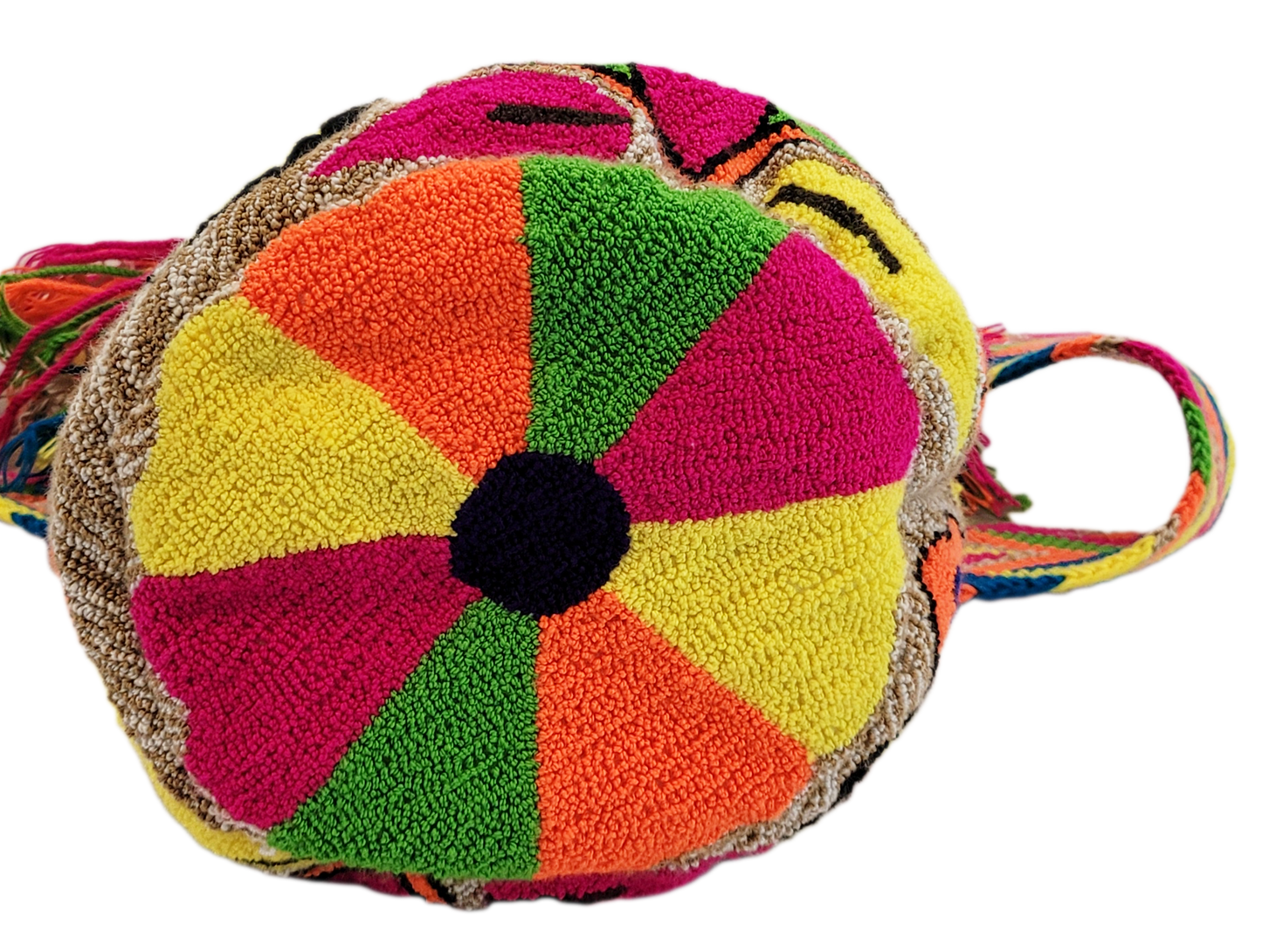 Brielle Large Handmade Punch-needle Wayuu Mochila Bag - Wuitusu