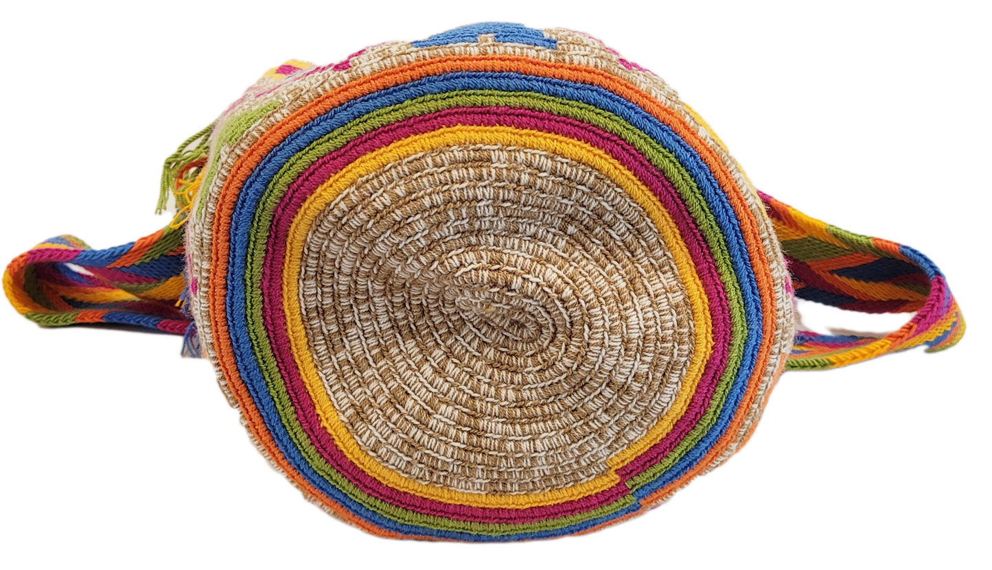 Lydia Large Handmade Crochet Wayuu Mochila Bag - Wuitusu