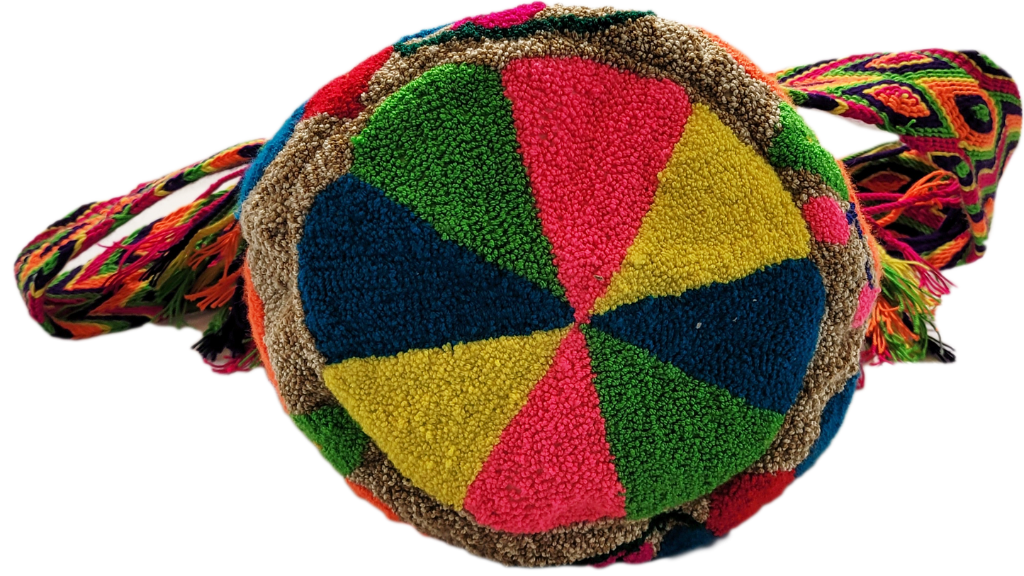 Valentina Large Handmade Punch-needle Wayuu Mochila Bag - Wuitusu