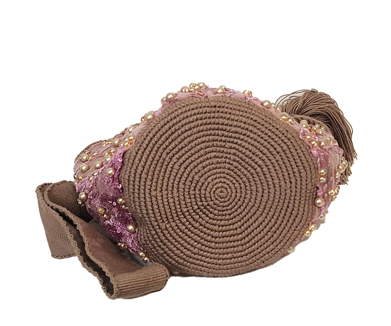 Skye Medium Crossbody Mochila with Crystals and Pearls - Wuitusu- bottom