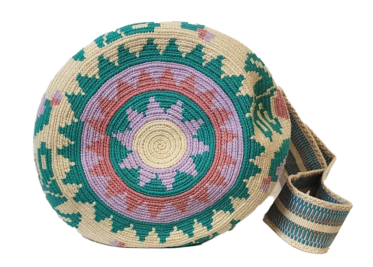 Madelynn Large Handmade Wayuu Mochila bag - Wuitusu