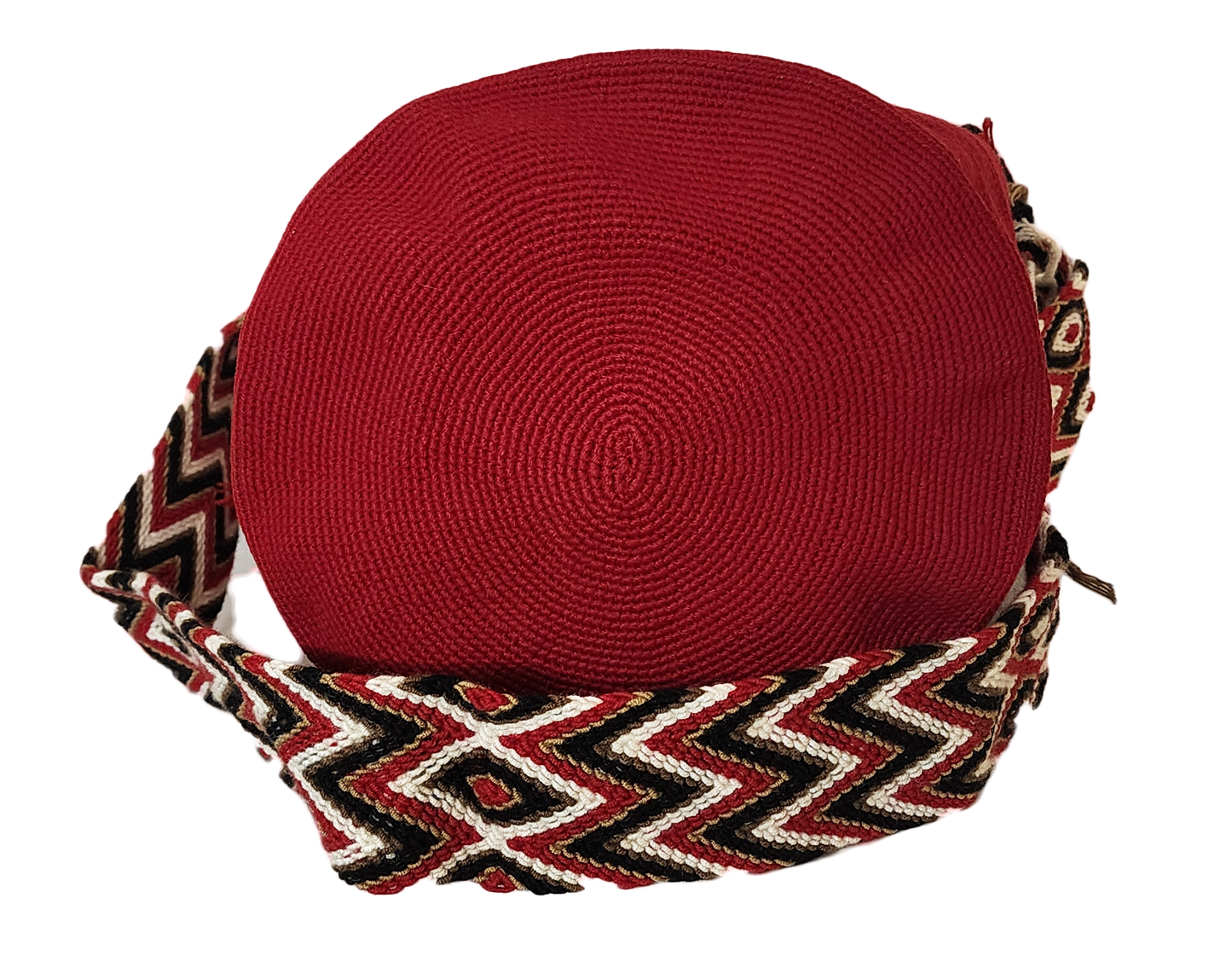Madalynn Large Handmade Crochet Wayuu Bag with Lid - Wuitusu
