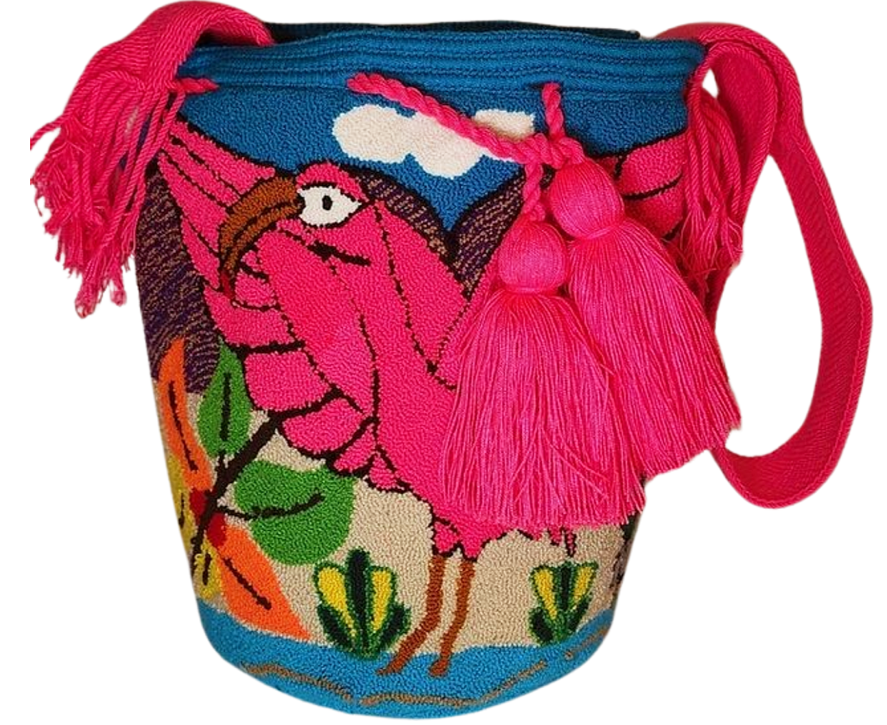Hadley Large Handmade Punch-needle Wayuu Mochila Bag - Wuitusu