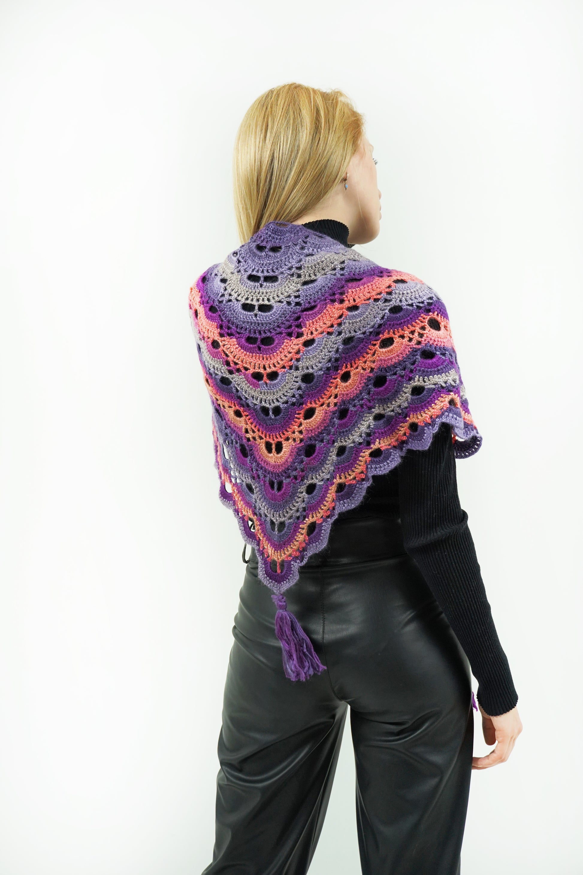 1 Marisol Crochet Shawl - back view