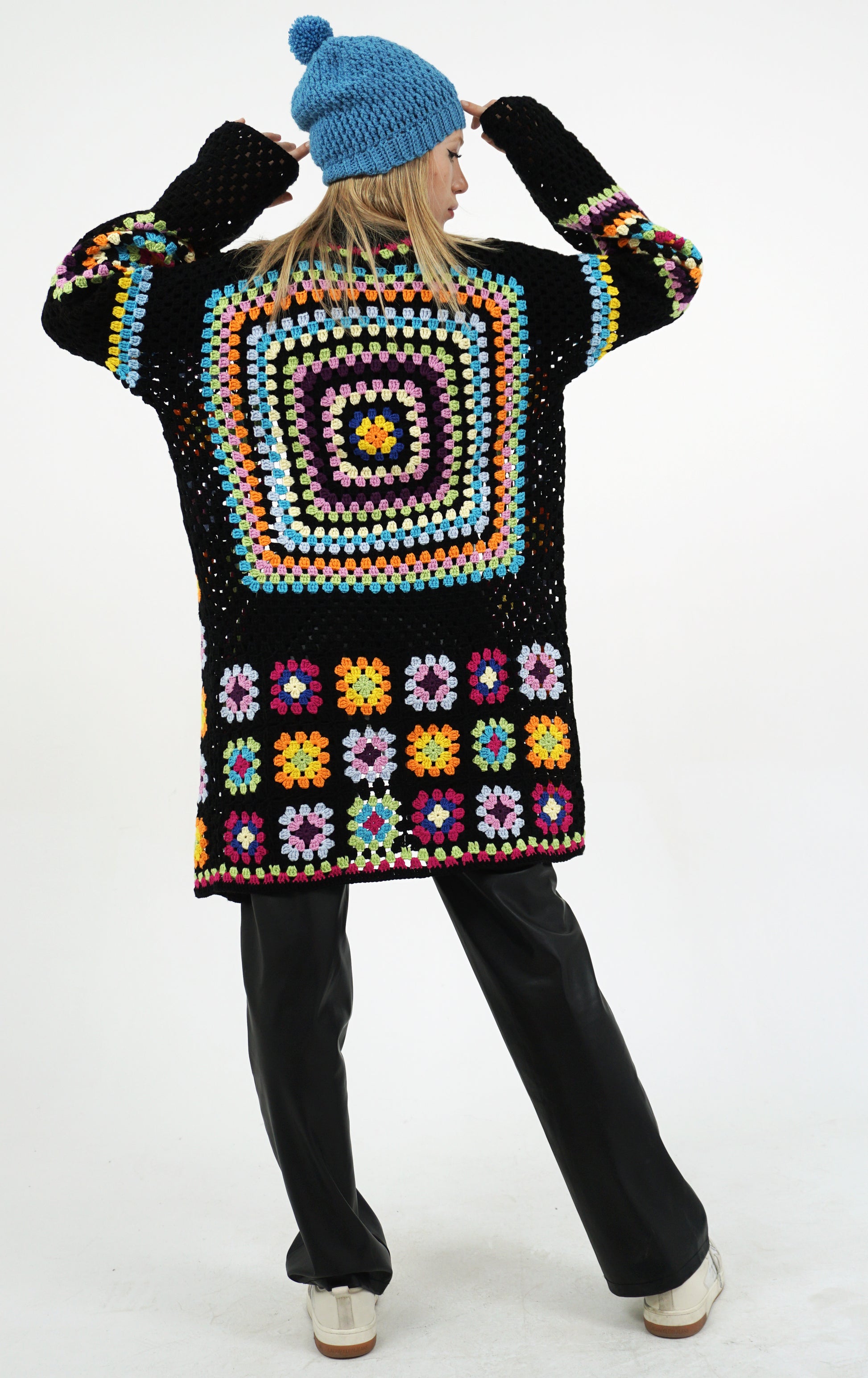 1 Esmeralda  Handmade Crochet Cardigan with Granny Square Design - Wuitusu