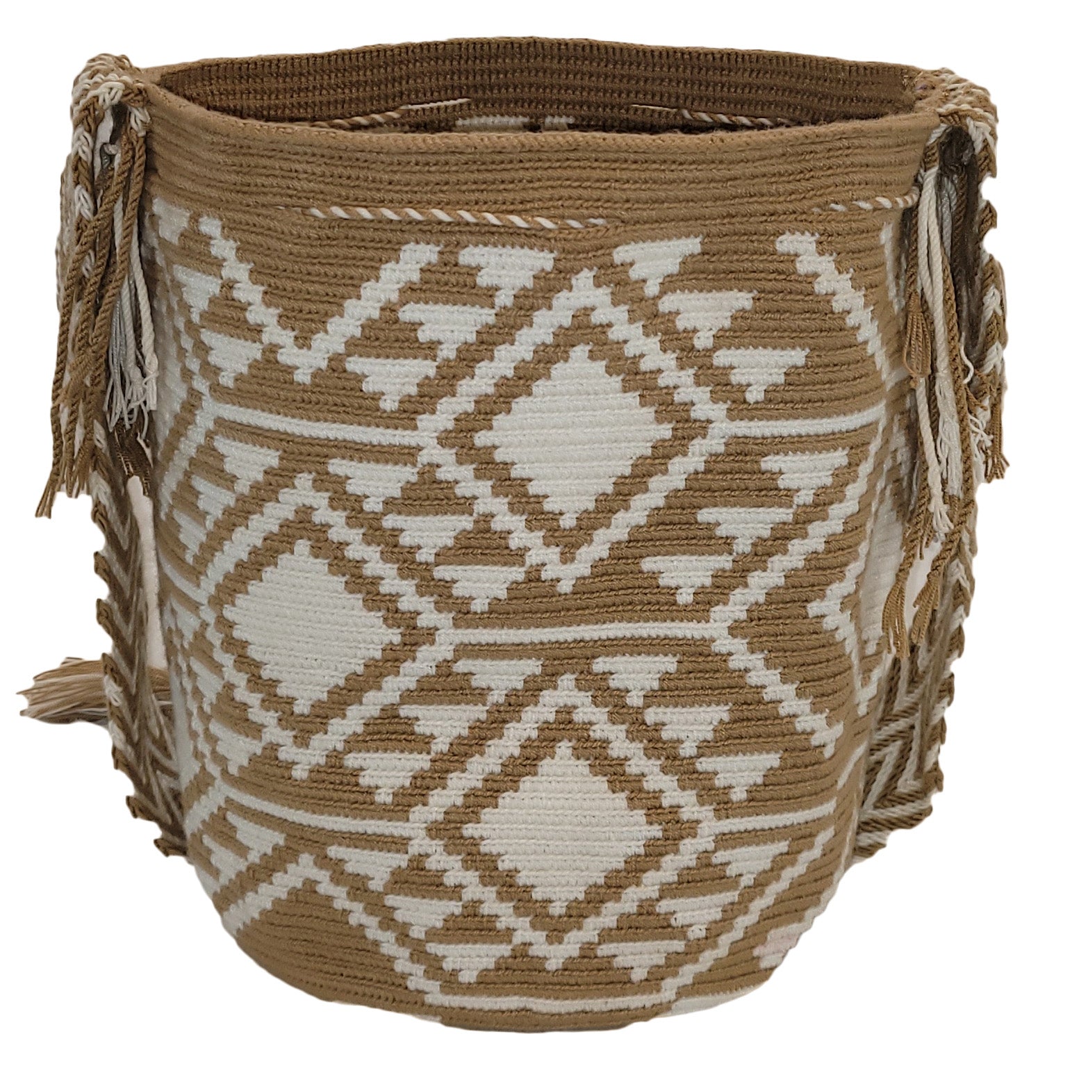 Bottom view Christina Large Handmade Crochet Wayuu Mochila Bag - Wuitusu