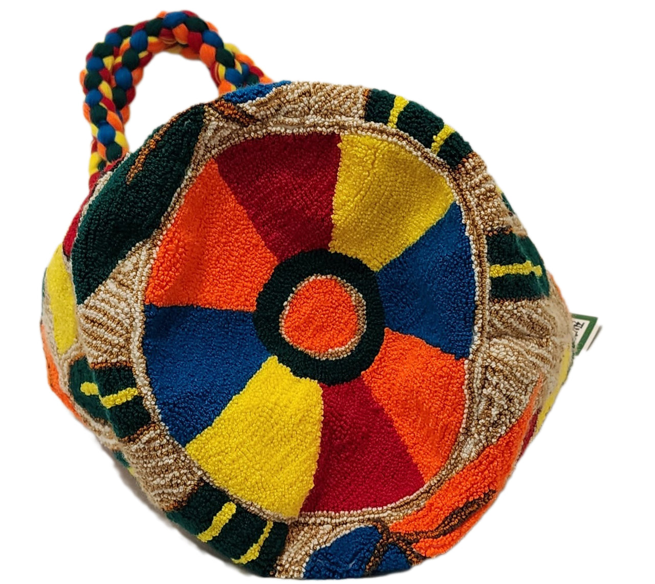Celeste Large Fluffy Handmade Wayuu Mochila Bag - Wuitusu