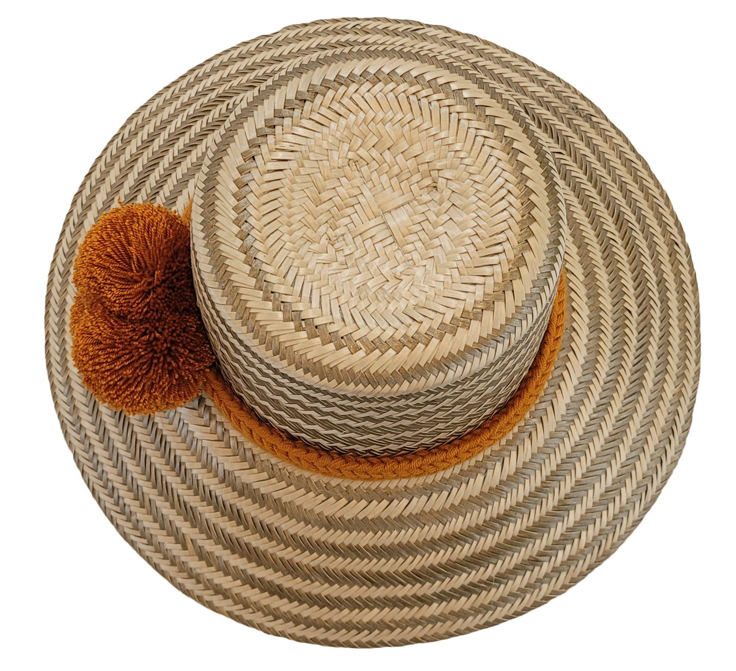 nevaeh handmade wayuu hat top view