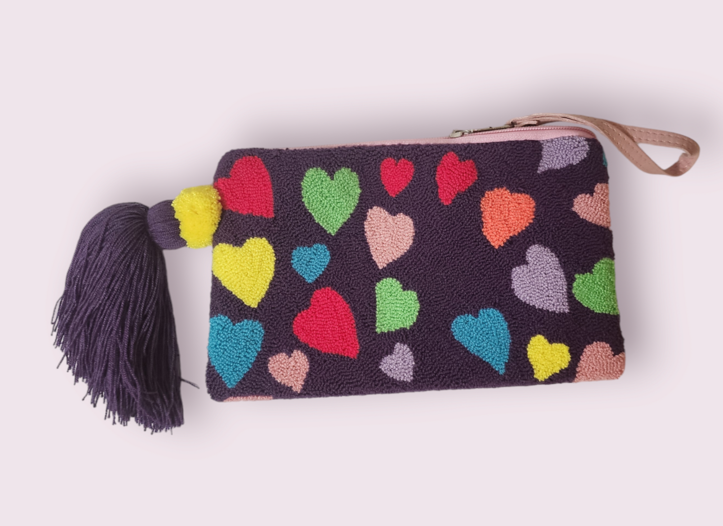 April Handmade Wayuu Punch-needle Clutch - Wuitusu