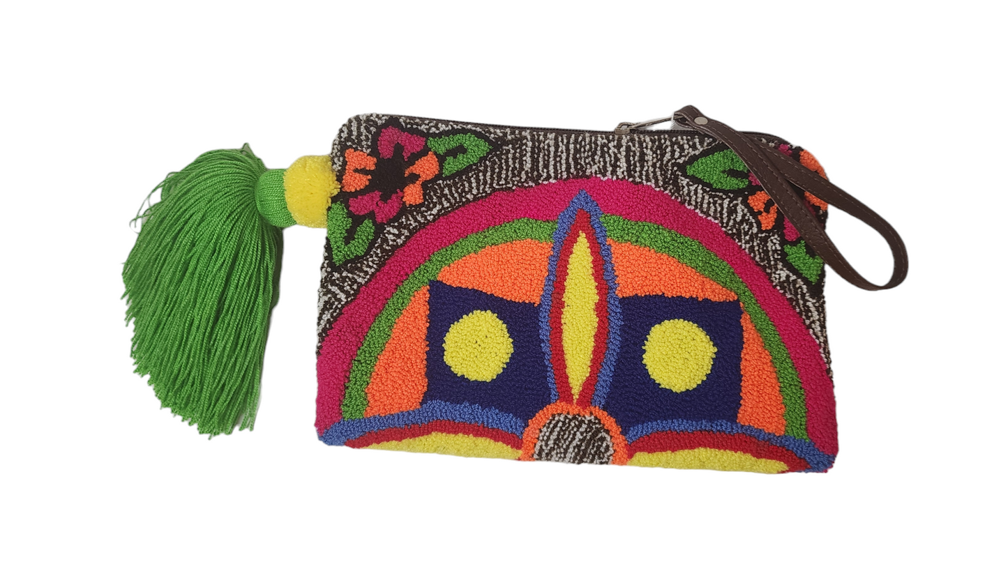 Macie Handmade Wayuu Punch-needle Clutch - Wuitusu