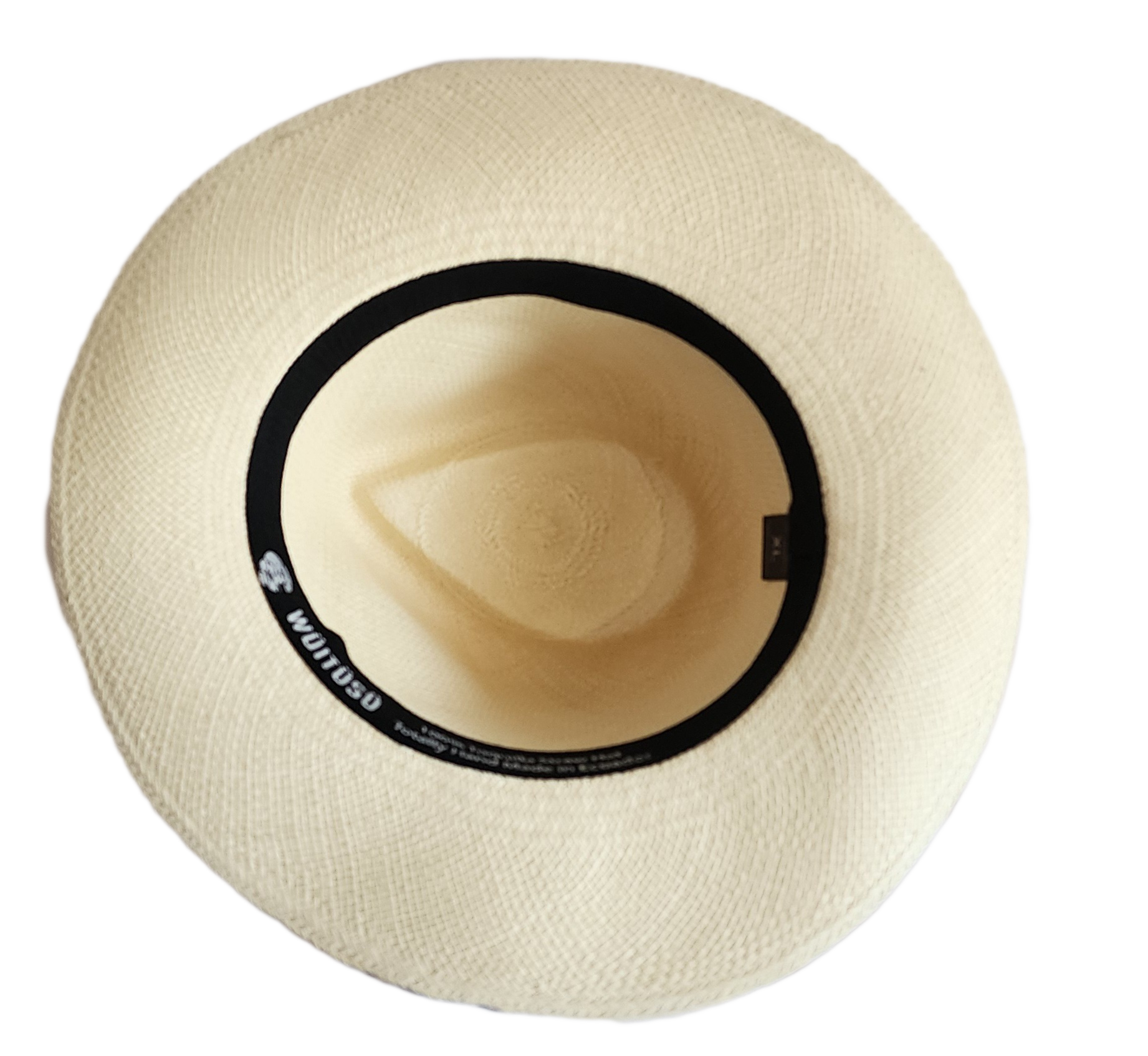 Bottom view Timeless Panama hat with classic silhouette and cultural heritage.