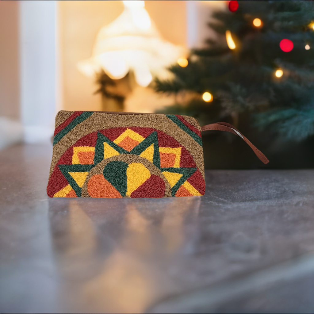 averi handmade wayuu punch-needle clutch