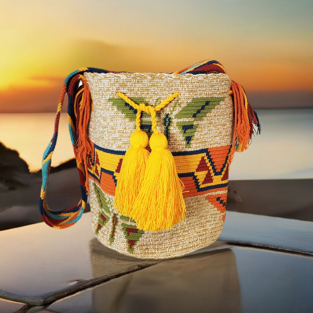 Elaine Large Handmade Crochet Wayuu Mochila Bag - Wuitusu