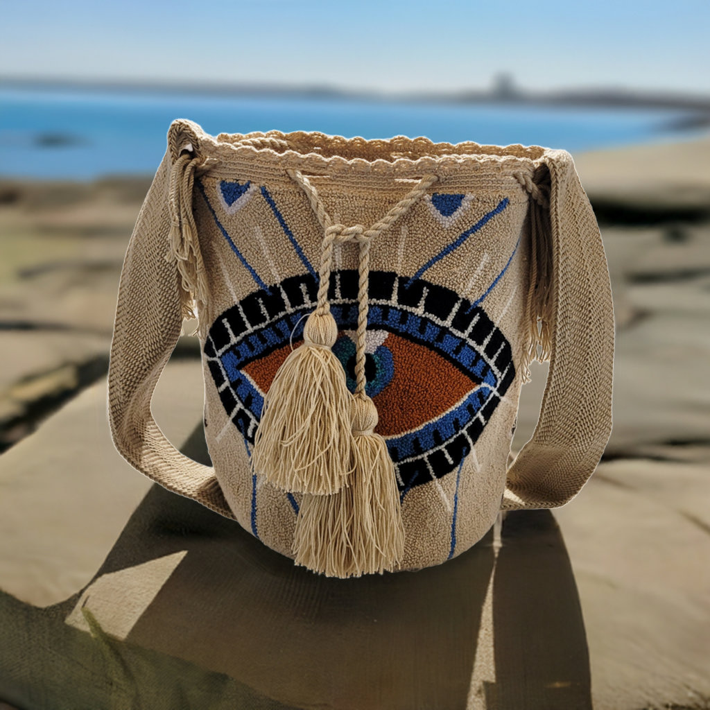 Kennedy Large Handmade Punch-needle Wayuu Mochila Bag - Wuitusu