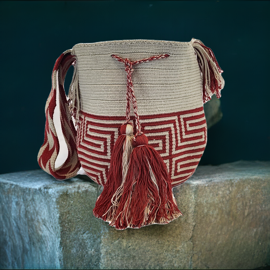 Azariah Large Handmade Wayuu Mochila bag 