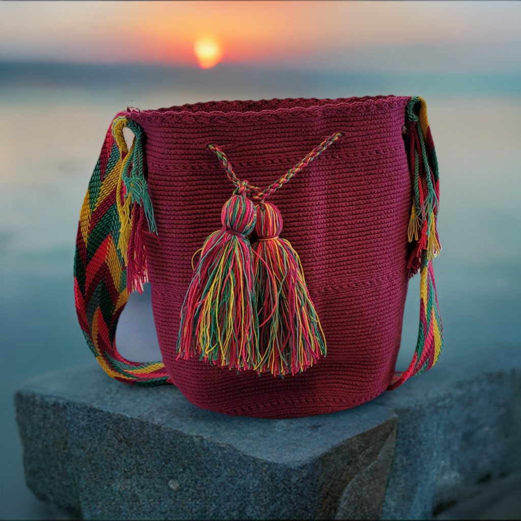 Anika Unicolor Large Handmade Wayuu Mochila Bag - Wuitusu