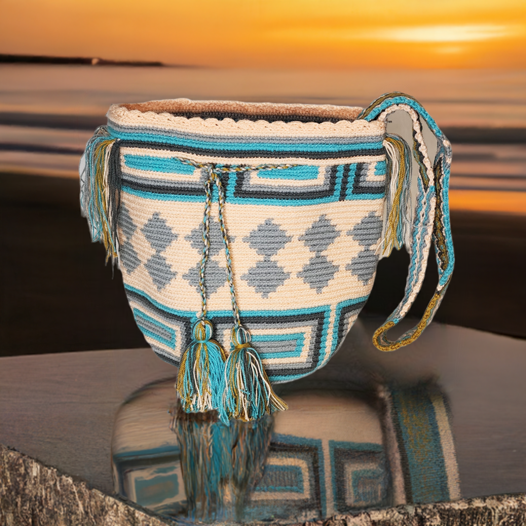 Olive Medium Handmade Crochet Handbag - Wuitusu