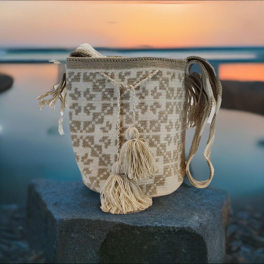 Jessie Large Handmade Crochet Wayuu Mochila Bag - Wuitusu