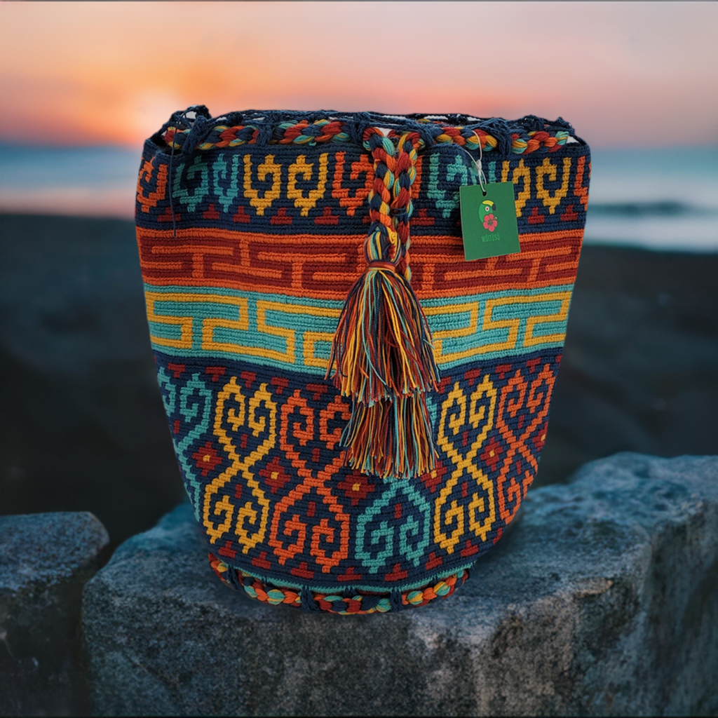 Jamie Traditional Wayuu Crochet Backpack - Wuitusu