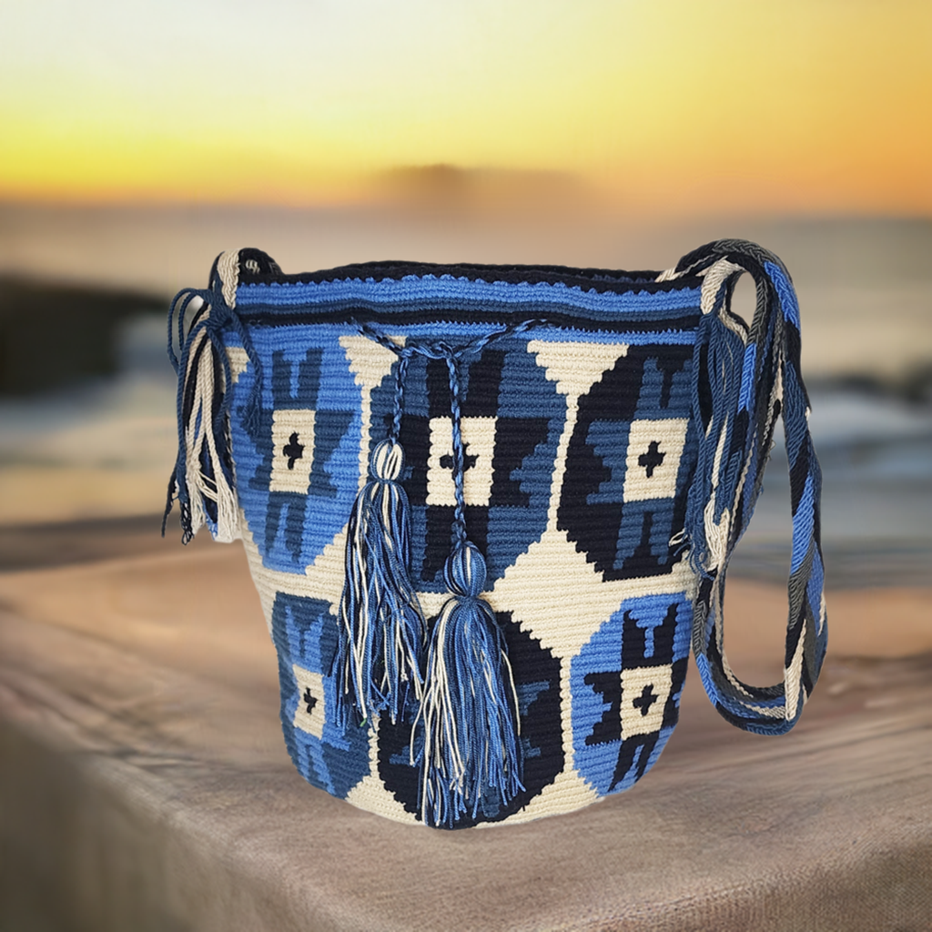 Liliana Large Handmade Crochet Wayuu Mochila Bag - Wuitusu
