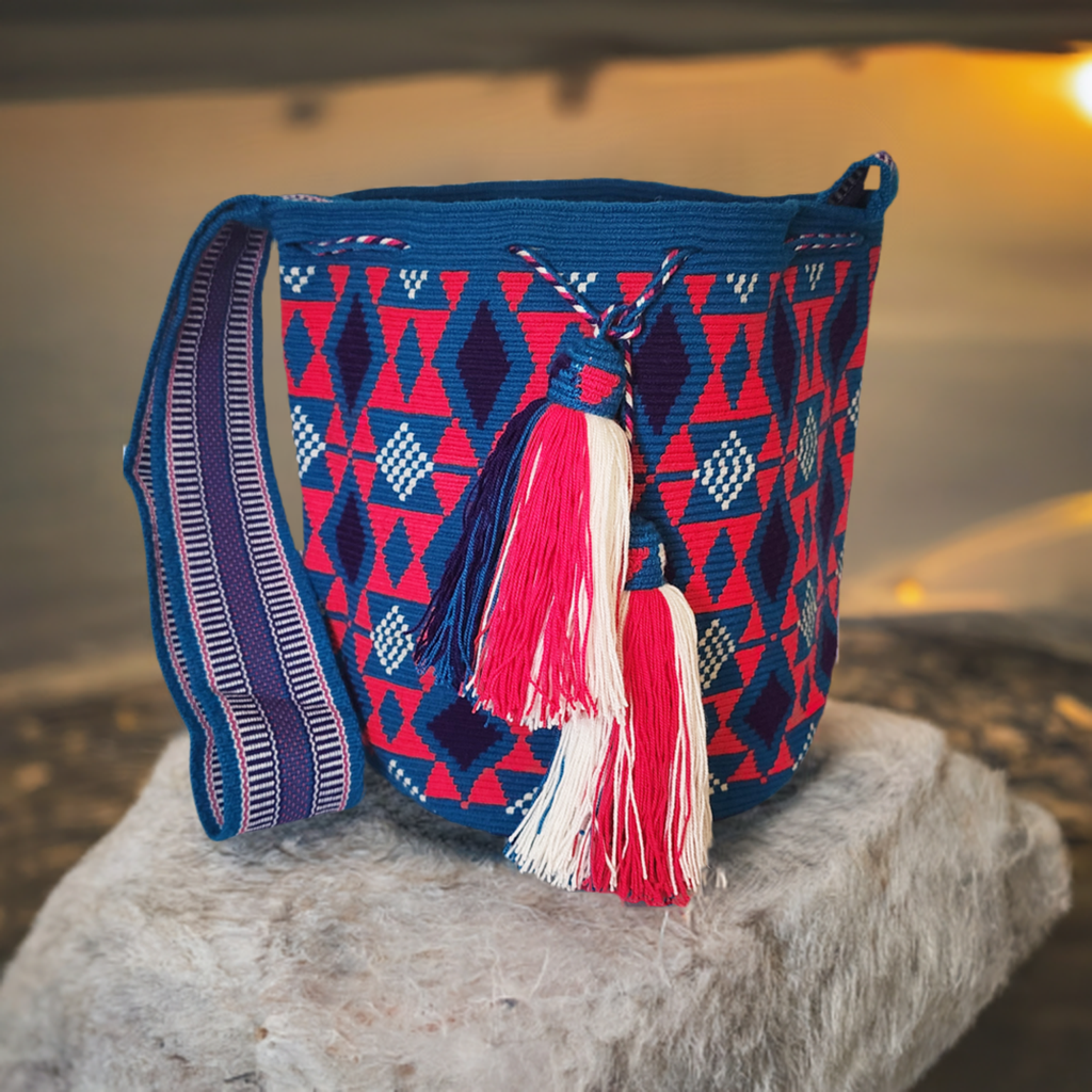 Jemma Large One-Thread Handmade Wayuu Mochila Bag - Wuitusu