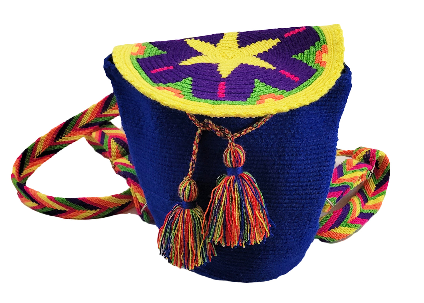 Josie Small Handmade Crochet Wayuu Backpack - Wuitusu