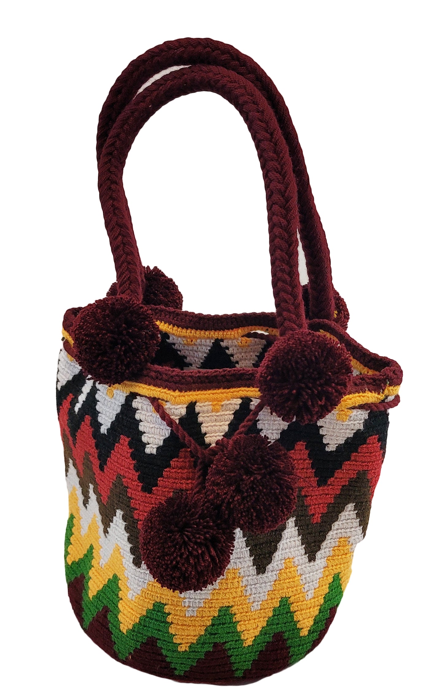 Copy of Marlowe Medium Short Handle Design PomPom Mochila - Wuitusu