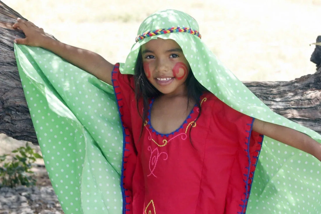 wayuu girl wearing traditional dress
