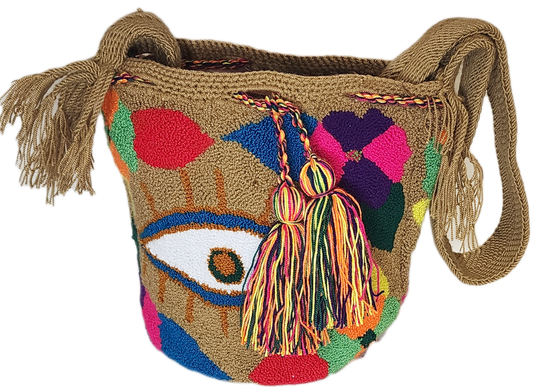 Georgia medium Handmade Punch-needle Wayuu Mochila Bag