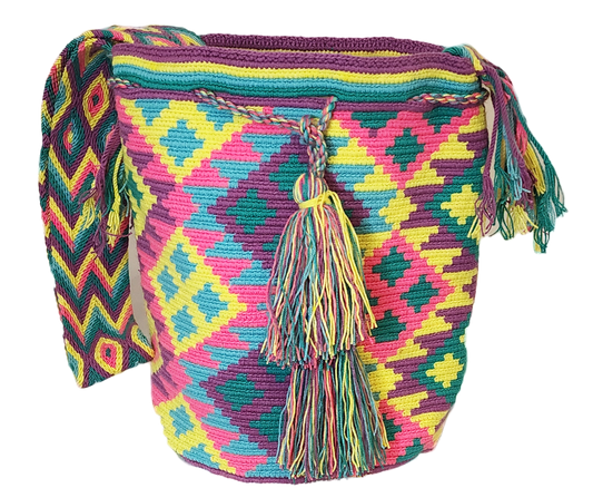 Kenzie Large Handmade Crochet Wayuu Mochila Bag