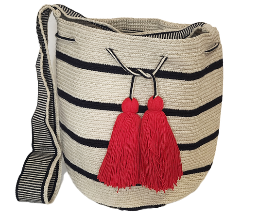 Ensley Large Handmade Crochet Wayuu Mochila Bag