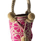 Isla Medium Short Handle Design PomPom Mochila front