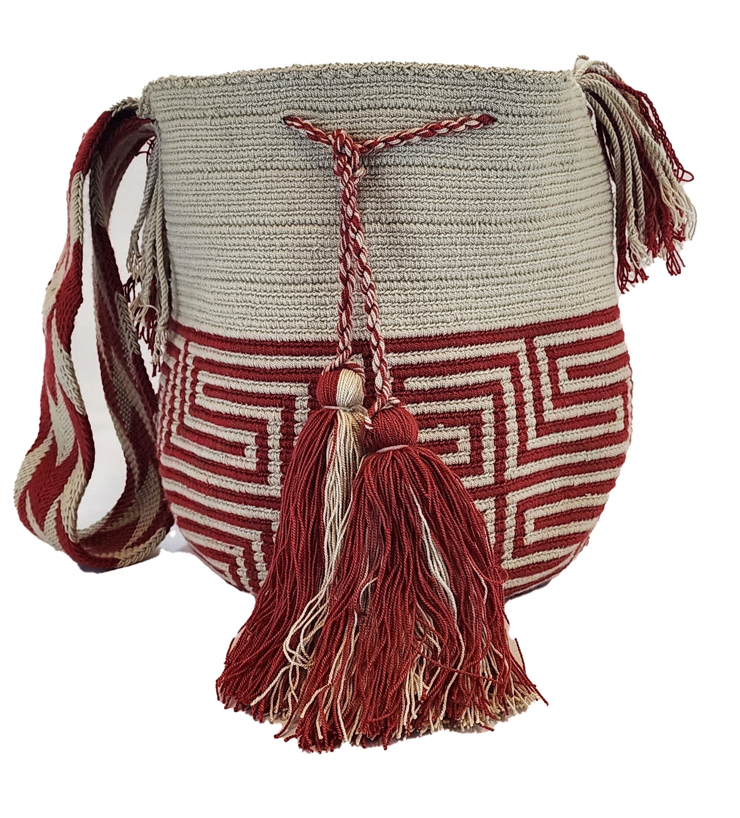 Azariah Large Handmade Wayuu Mochila bag front
