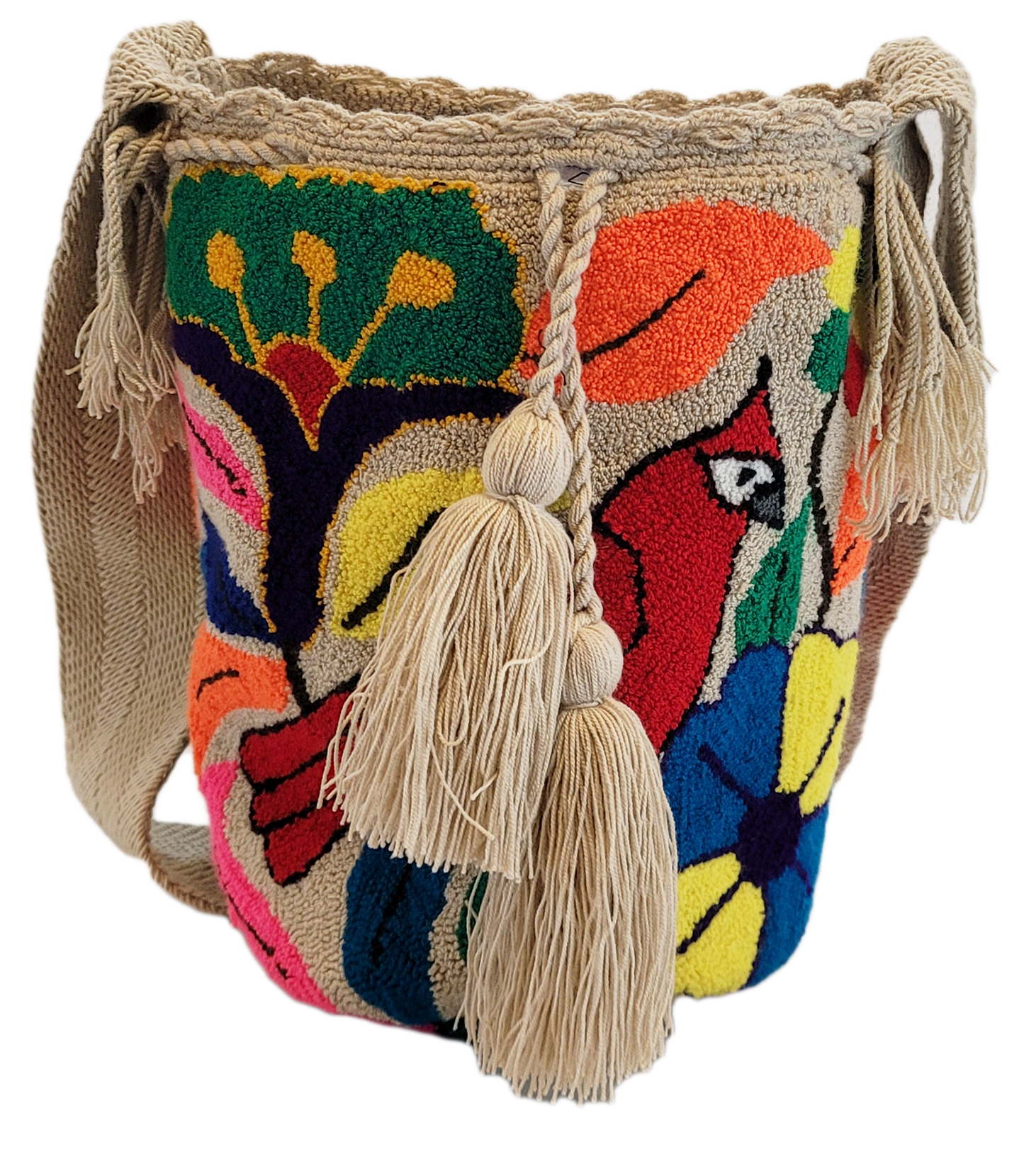 Peyton Large Handmade Punch-needle Wayuu Mochila Bag - a perfect gift for her