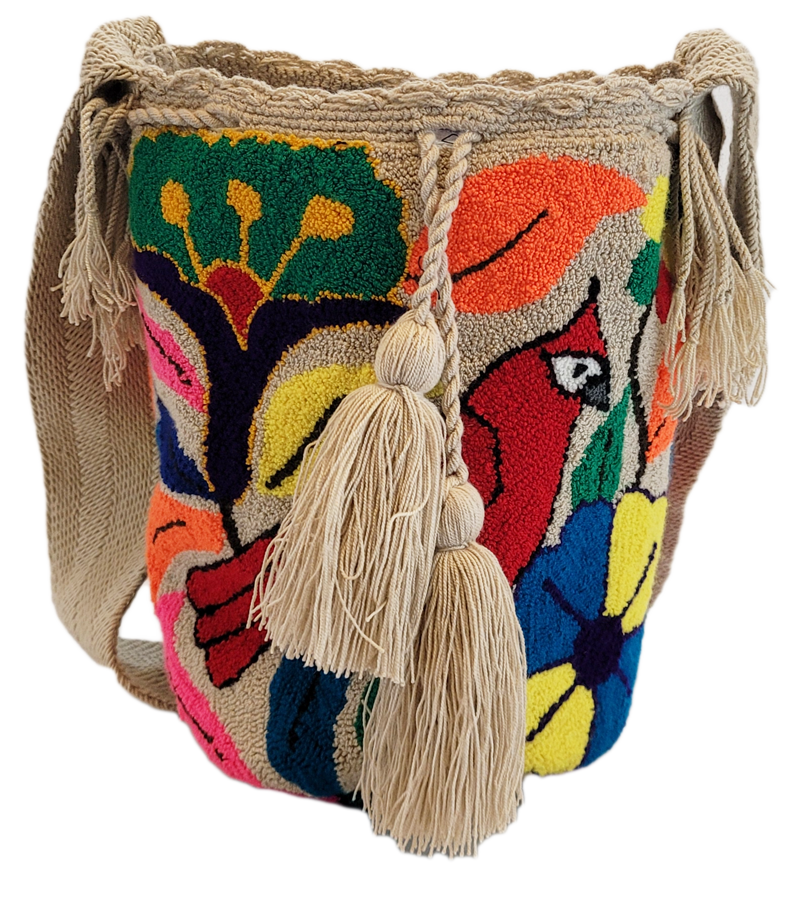 Peyton Large Handmade Punch-needle Wayuu Mochila Bag - a perfect gift for her