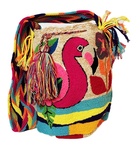 Maryam Large Handmade Punch-needle Wayuu Mochila Bag