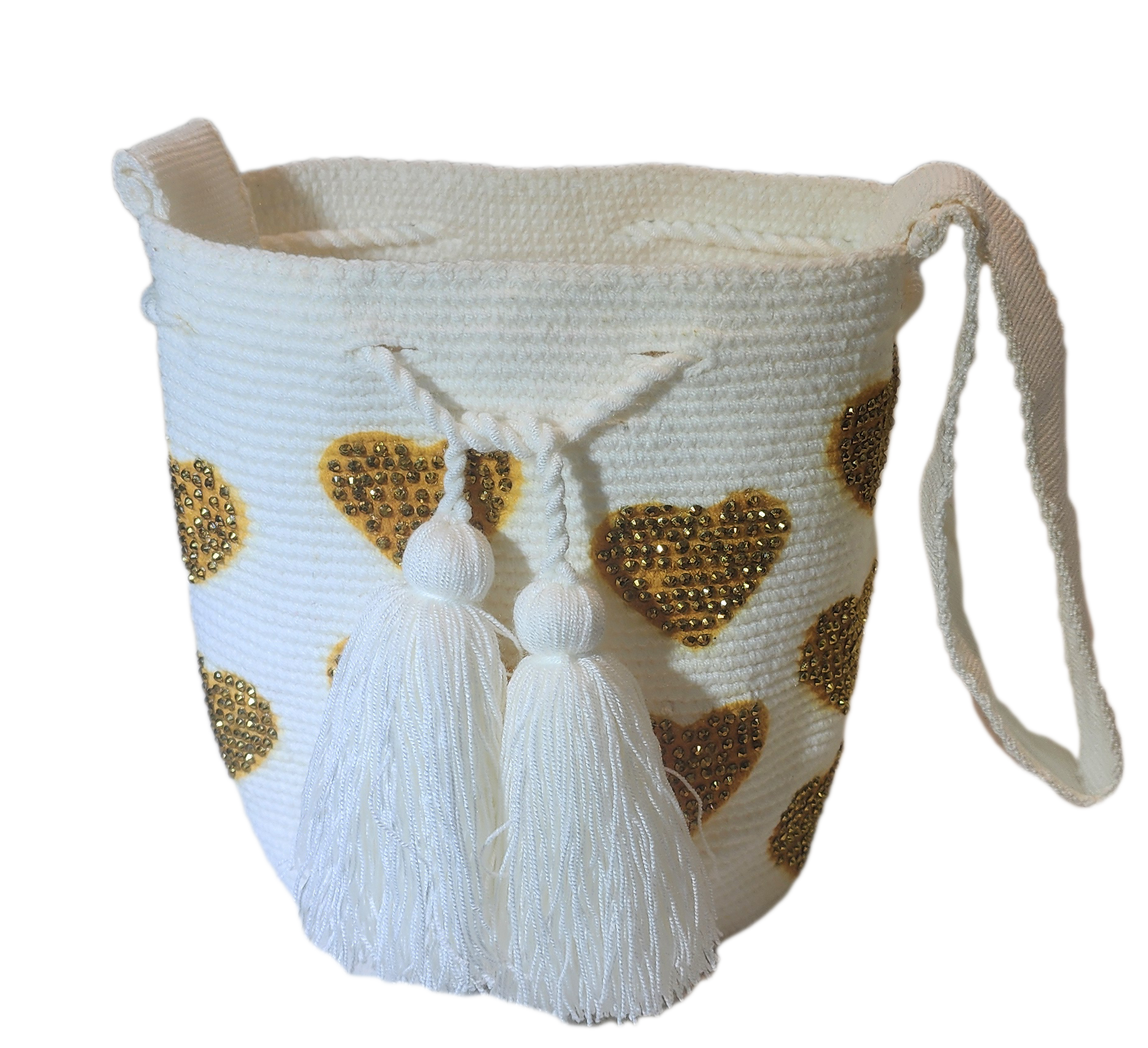 Leia Medium Handmade Wayuu Mochila Bag With Crystals - a perfect gift for her