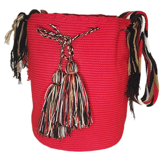 Ada Unicolor Large Handmade Wayuu Mochila Bag