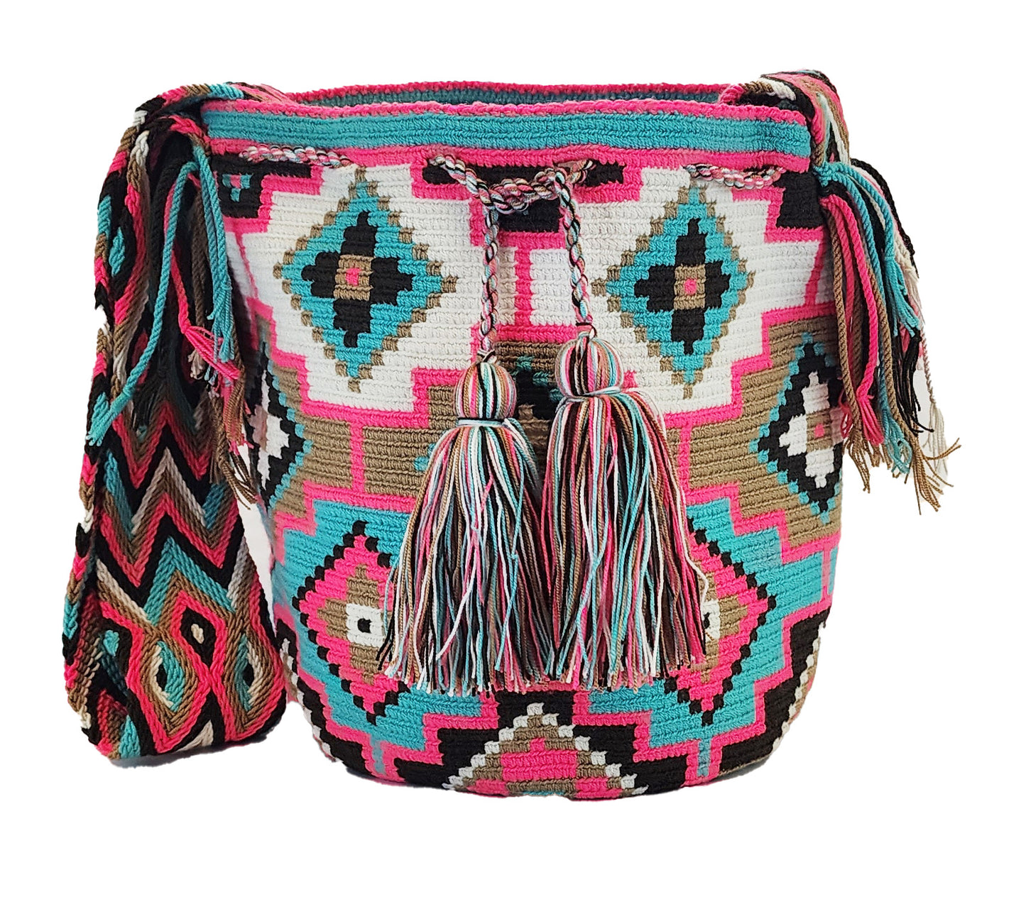 Bailee Large Handmade Wayuu Mochila bag front